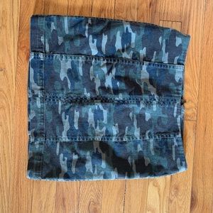 FREE PEOPLE Camo Skirt.
